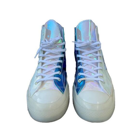 Converse Chuck 70 High Top White Iridescent Mens Size 12. 163786C - Picture 2 of 13